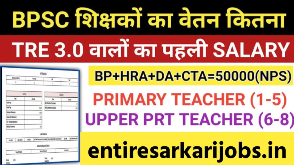 BPSC Teacher Salary Structure TRE 4.0
