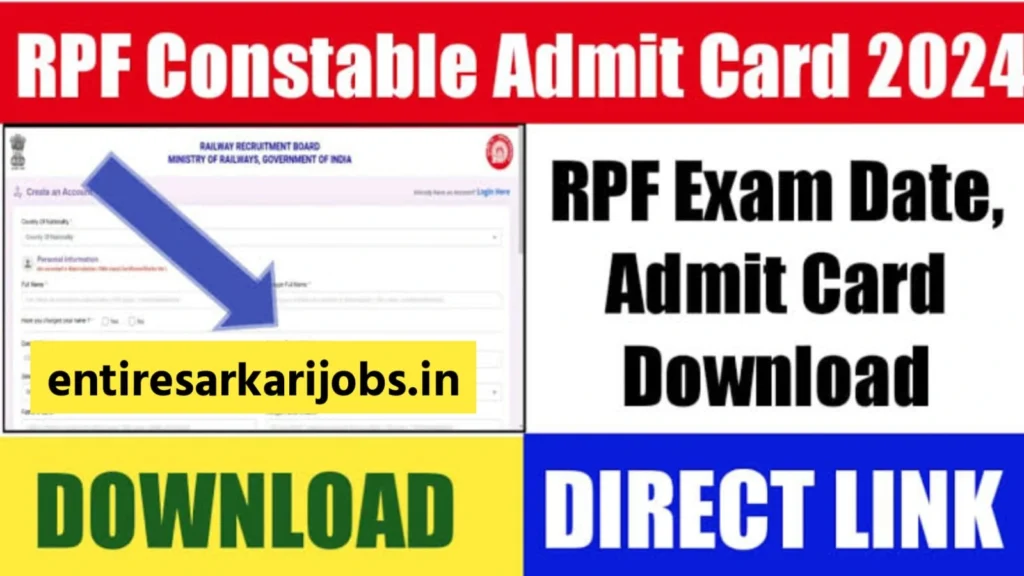 RPF Constable Admit Card