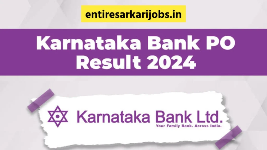 Karnataka Bank PO Result 2024: How to download